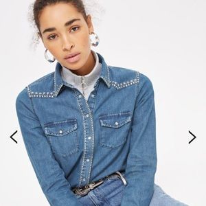 Topshop western denim shirt